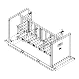 Pipe Skid, 3" 602/1502, Small Junk Box, Wing Nut Wrench Holder, Pipe Fingers Above Racks. 15klbs Max